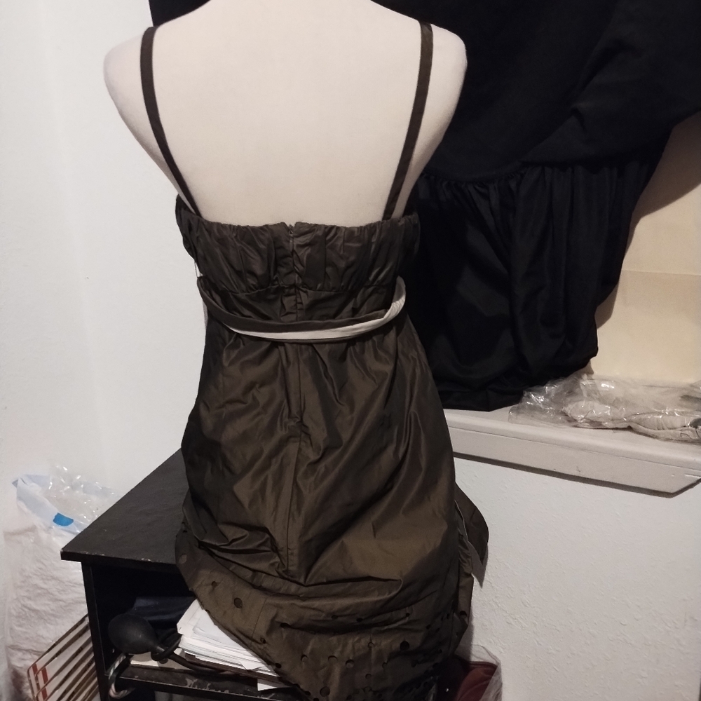 Antonio Melani Brown Taffeta Dress - Picture 2 of 5